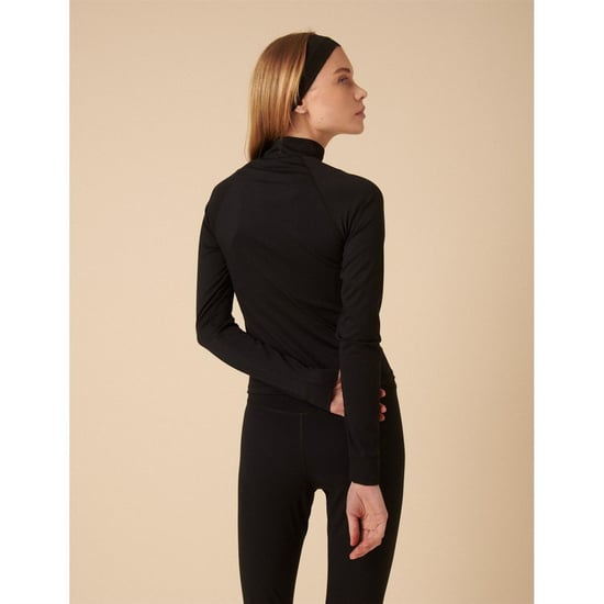 Women's Nobodys Child Zip Active Top in Black - Image 2