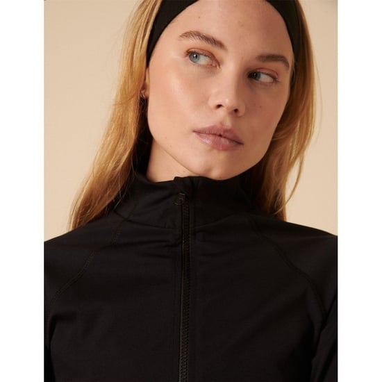 Women's Nobodys Child Zip Active Top in Black - Image 4