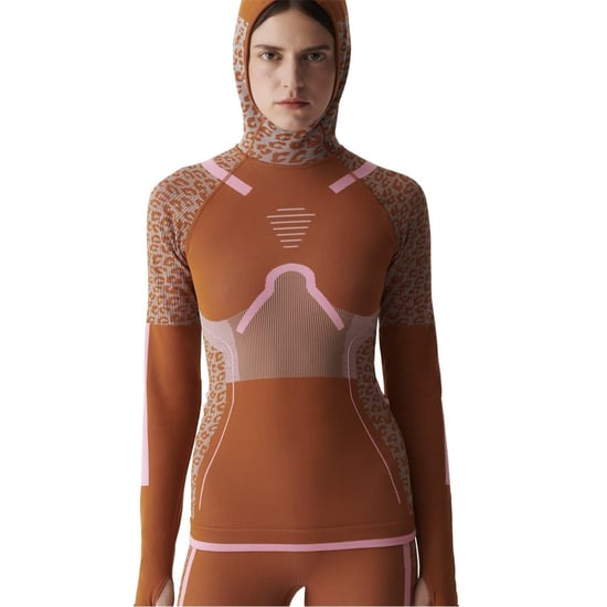 Women's adidas Hooded Neck Raglan Sleeve Tech Sweatshirt in Brown - Image 5