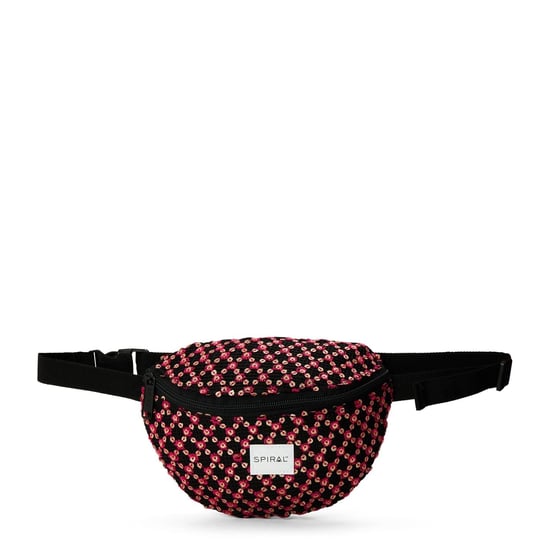 Accessories Spiral Polka Dot Sequin Fanny Pack with Black Hardware in Kensington - Image 1
