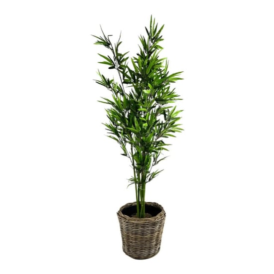WDMT Rotan plantenmand – Ø 39 x 36 cm – waterdichte binnenpot – grijs - Image 4