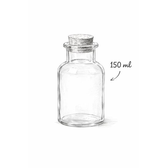 WDMT Glazen flesjes 150 ml set van 6 – met kurken dop voor diy, likeur, olie & azijn - Image 4