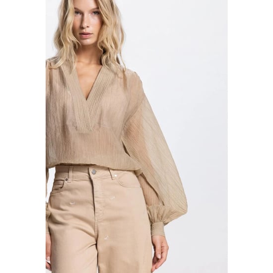 Jansen Amsterdam Nadine 755 lp baloon blouse sand - Image 3
