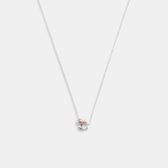 Pearl And Padlock Pendant Necklace - Image 1