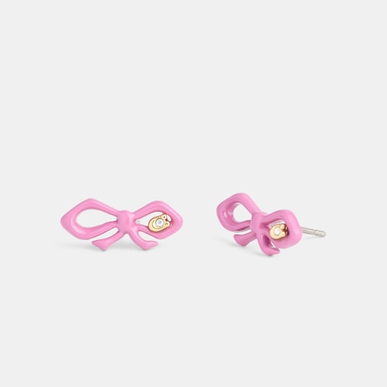 Resin Mini Bow Stud Earrings - Image 1