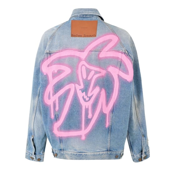 Men's Palm Angels Palm Hunter Jacket in Blue Fu - Image 2