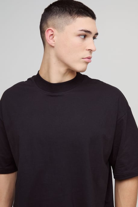 Essential Oversized Boxy Extended Neck T-shirt - Image 3