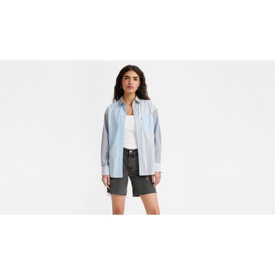 Women's Levis Oversized Shirt in Lorelai Stripe - Image 3