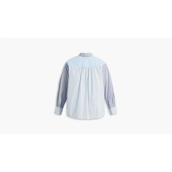 Women's Levis Oversized Shirt in Lorelai Stripe - Image 5