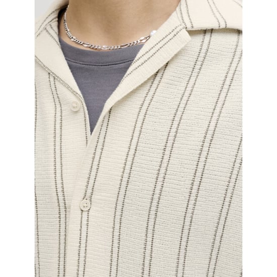 Jack & Jones Jorcoba stripe resort shirt ss sn ecru dessin - Image 2