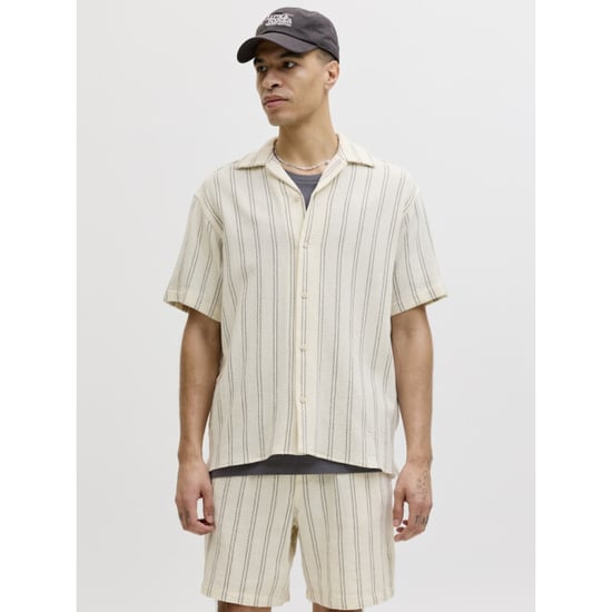 Jack & Jones Jorcoba stripe resort shirt ss sn ecru dessin - Image 5