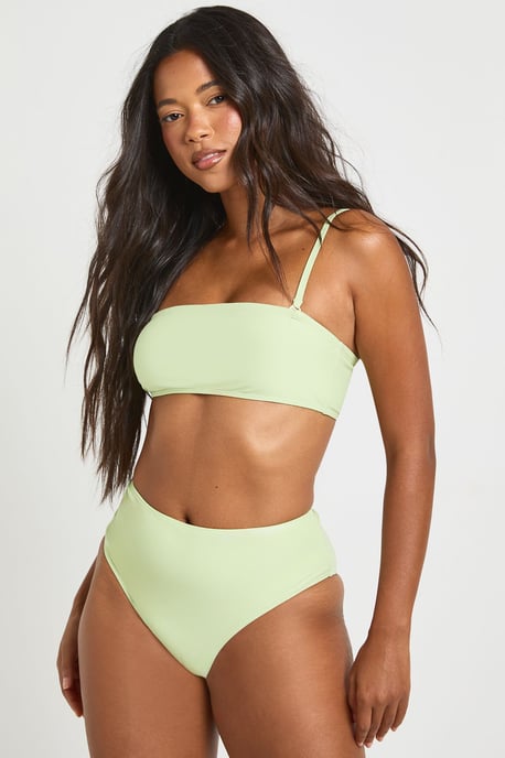 Essentials High Waist Bikini Bottom - Image 1