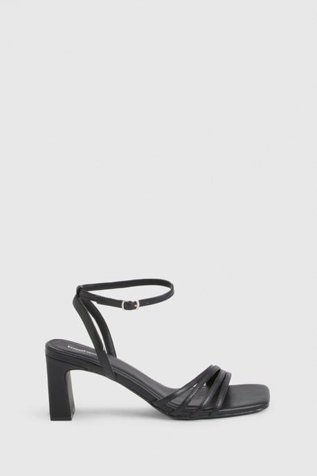 Low Block Asymmetric Strappy Heels - Image 3