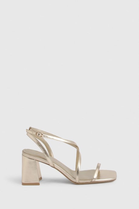 Mid Block Cross Front Strappy Heels - Image 3