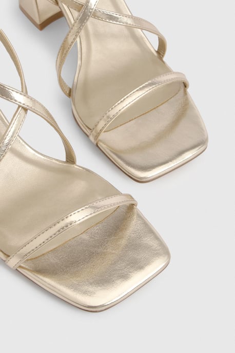 Mid Block Cross Front Strappy Heels - Image 5