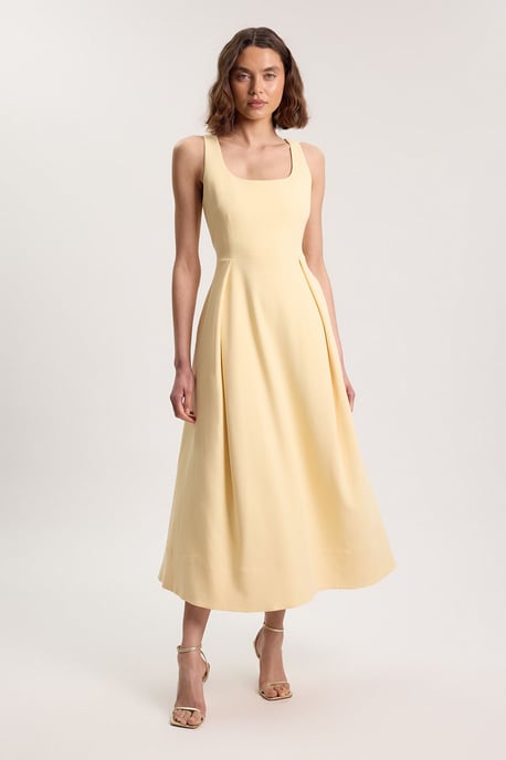 Tailored Full Skirt Midi Dress - Image 1