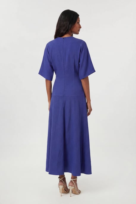 Cupro Touch Drop Waist Midi Dress - Image 3