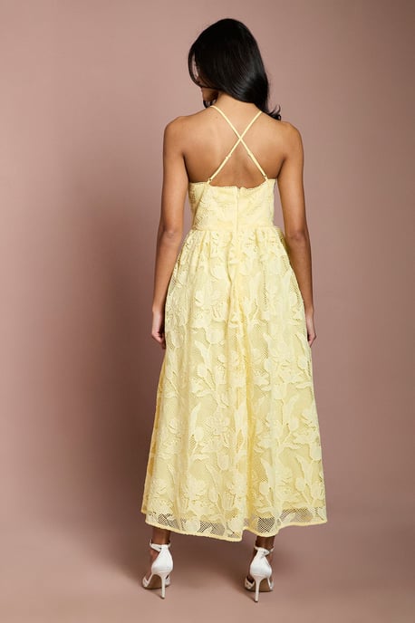 Petite Halterneck Lace Midi Dress - Image 3