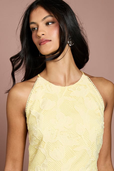 Petite Halterneck Lace Midi Dress - Image 4
