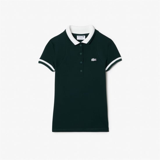 Women's Lacoste Sht Sleeved in Sinople/Flour - Image 1