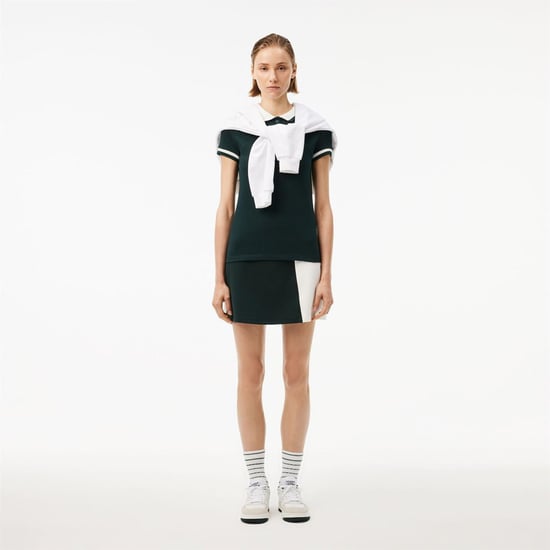 Women's Lacoste Sht Sleeved in Sinople/Flour - Image 6