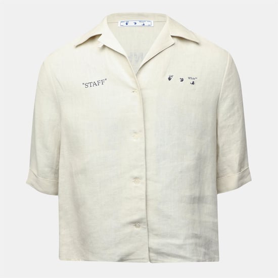 Women's Off White Off Linen Shirt in Beige  Light - Image 2