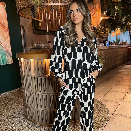 Women's AX Paris And Cream Geometric Print Three Quartersleeve Shirt in Black/Cream - Image 4