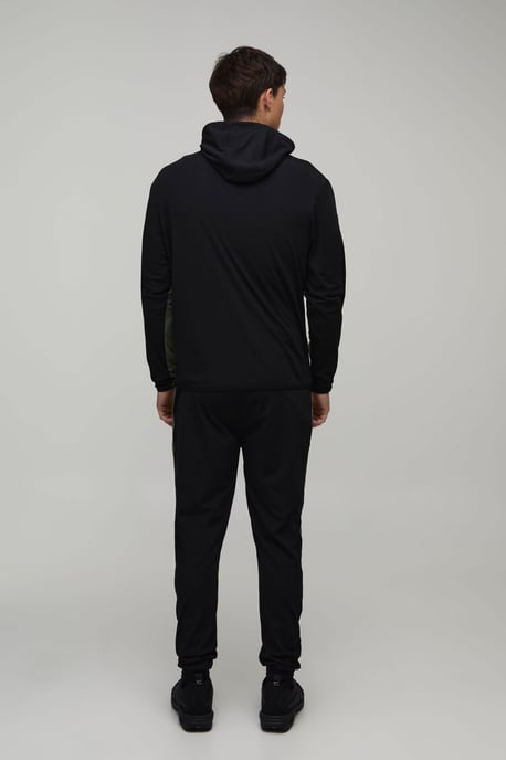 Man Active Colour Block Funnel Hooded Regular Fit Tracksuit - Image 2