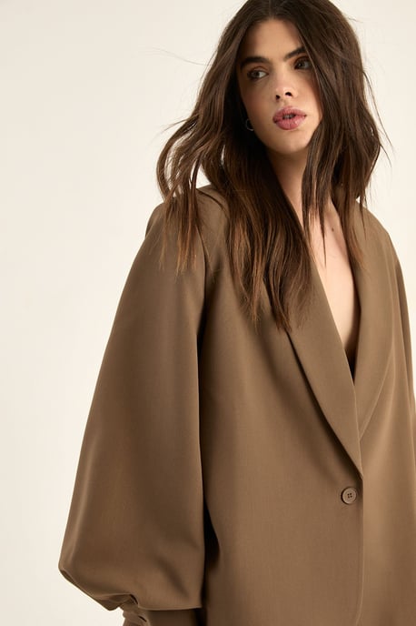 Tailored Oversized Balloon Sleeve Blazer Co-Ord - Image 3