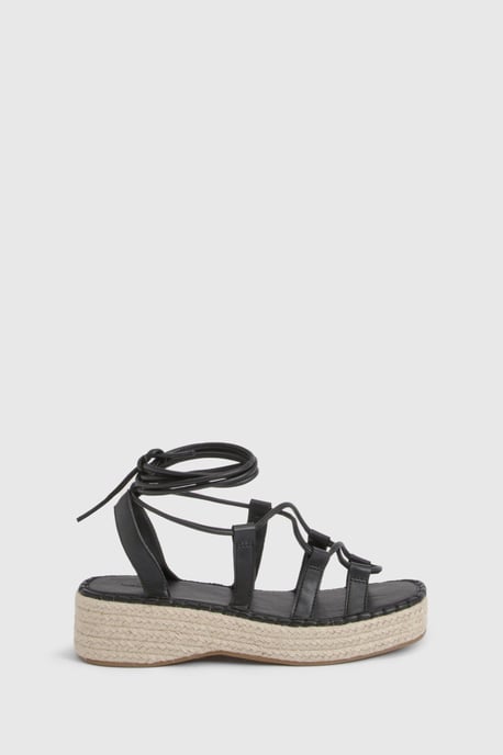 Strappy Gladiator Espadrille Flatforms - Image 3