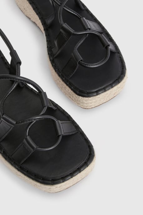 Strappy Gladiator Espadrille Flatforms - Image 5