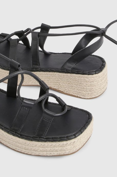 Strappy Gladiator Espadrille Flatforms - Image 6