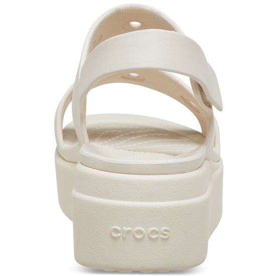 Women's Crocs Brooklyn Open Toe Flat Sandals in Stucco - Image 2