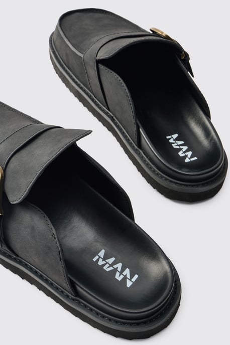 Chunky Buckle PU Mule - Image 4
