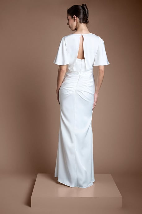 Goddess Drape Wedding Dress - Image 3