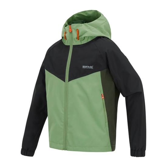 Regatta Hanleigh Waterdichte Jas voor Kinderen/Kinderen (Sage/Zwart/Donkere Khaki) - Image 3