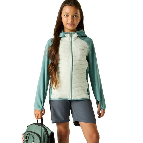 Regatta Childrens/Kids Andreson Hybrid Jacket (Ivy Moss/Ocean Mist) - Image 4