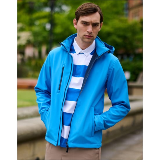 Regatta Professional Heren Venturer Softshell 3 Layer Hooded Jacket (Zwart) - Image 1