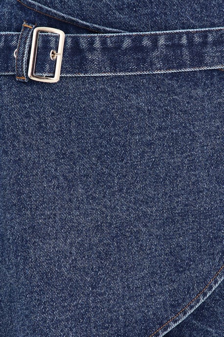 Belted Denim Mini Skirt - Image 5