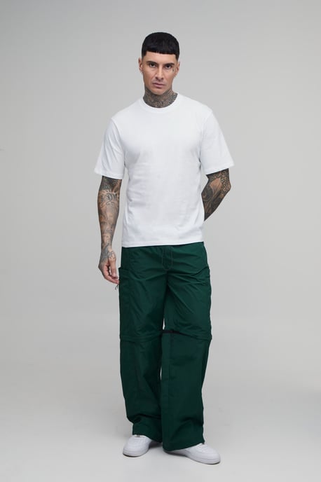 Tall Baggy Fit Zip Off Cargo Utility Track Pants - Image 4