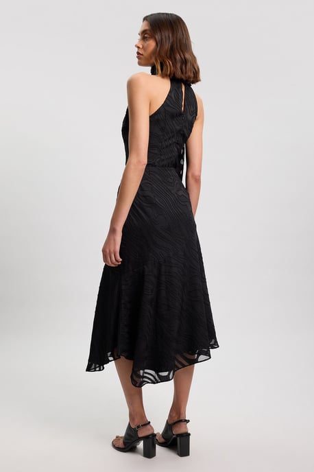 Slub Self Stripe Panelled Woven Skirt - Image 4