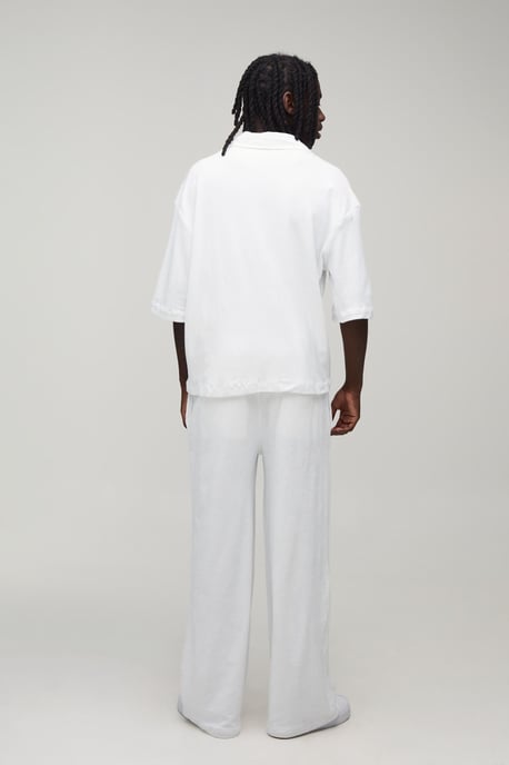 Baggy Fit Pleat Front Towelling Trouser - Image 2
