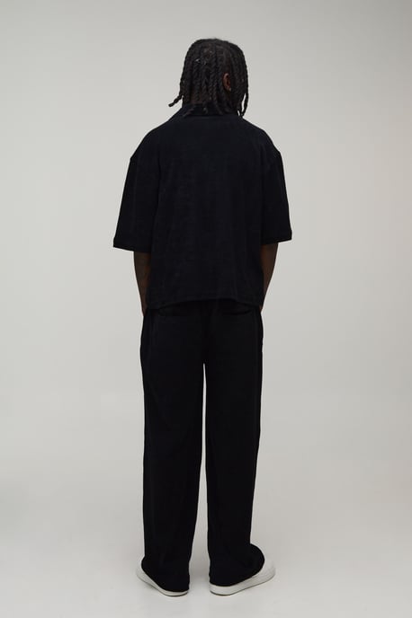 Baggy Fit Pleat Front Towelling Trouser - Image 2