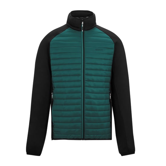 Regatta Mens Clumber Hybrid Jacket (Mediterranean Green/Black) - Image 1