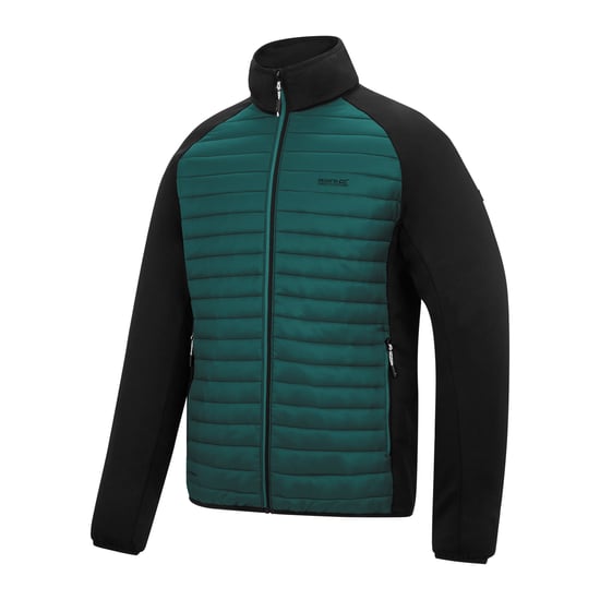 Regatta Clumber Hybrid Jacket för herrar (Medelhavsgrön/Svart) - Image 3