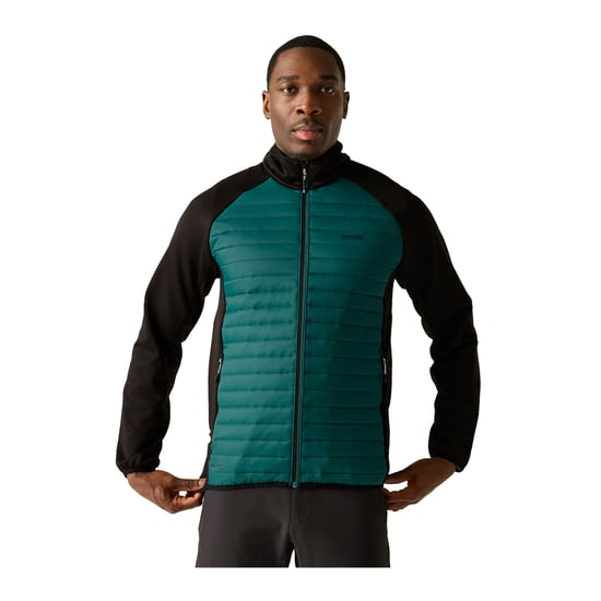 Regatta Clumber Hybrid Jacket för herrar (Medelhavsgrön/Svart) - Image 4