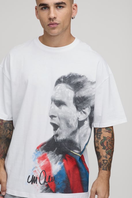 Oversized Messi License Printed T-shirt - Image 3
