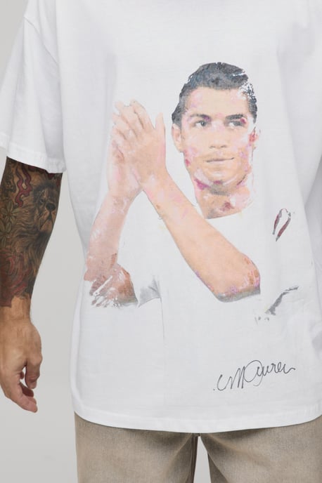 Oversized Ronaldo License Printed T-shirt - Image 3