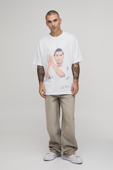Oversized Ronaldo License Printed T-shirt - Image 4