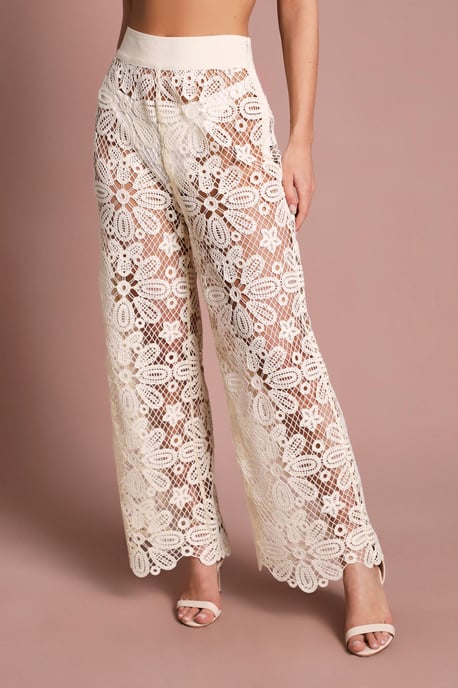 Crochet Wide Leg Wedding Trouser - Image 1